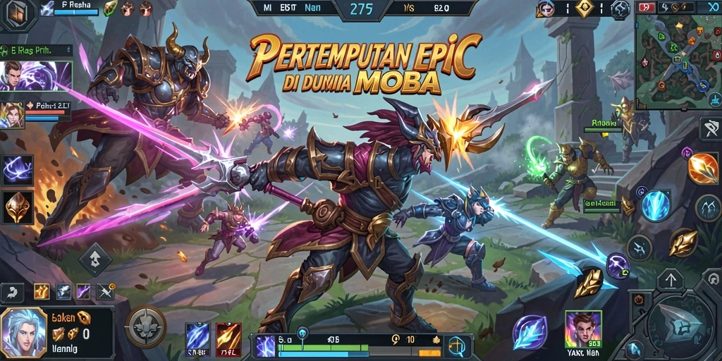 Gameplay seru dan strategi dalam 2757 MOBA.