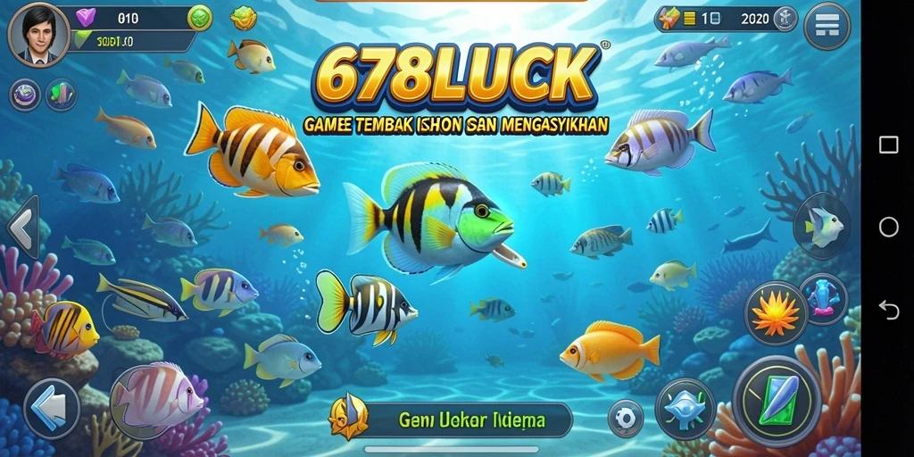 Gameplay seru 678LUCK dengan aksi menembak ikan.