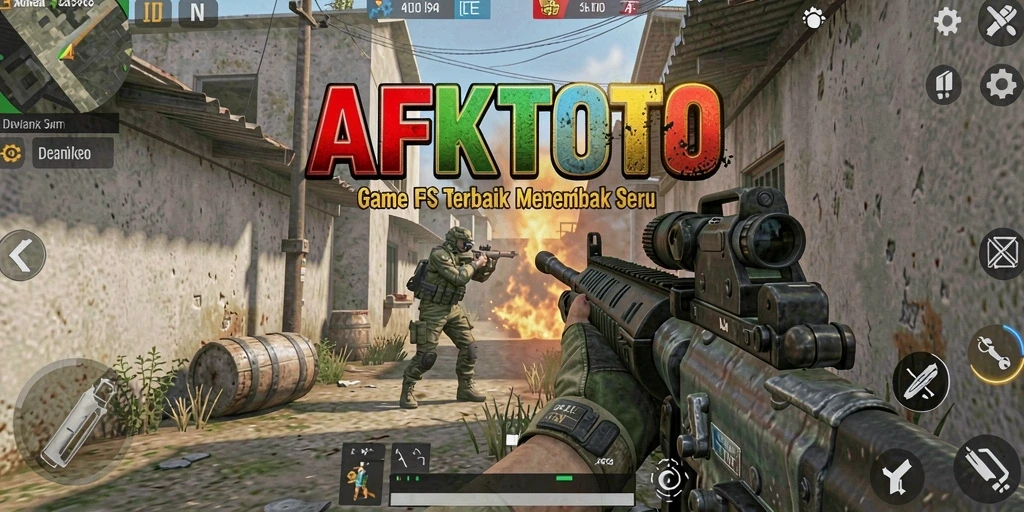 Tampilan dinamis gameplay AFKTOTO dalam aksi menembak.