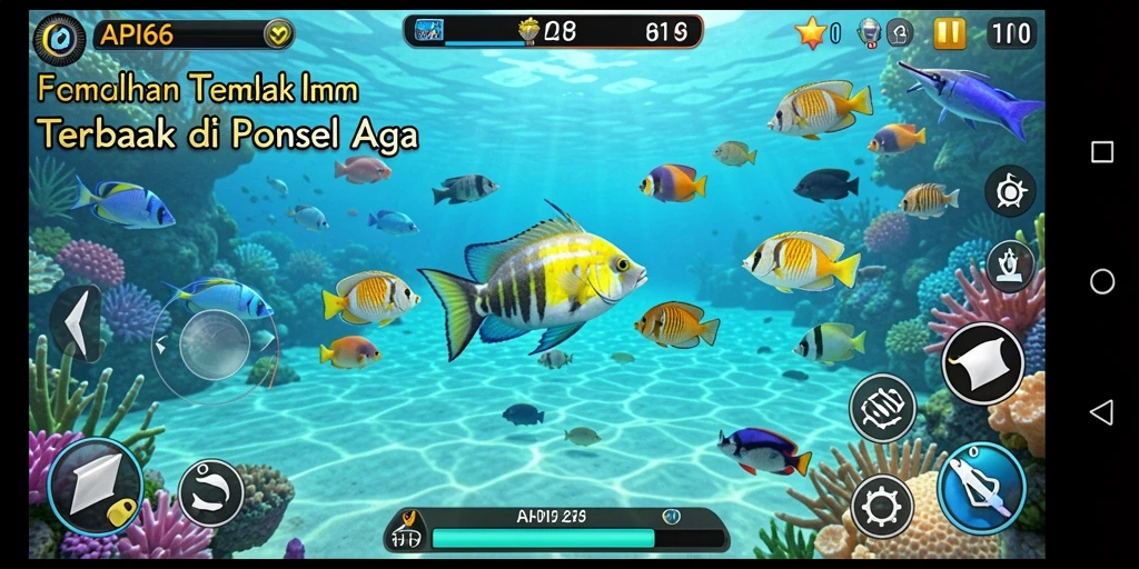 Screenshot gameplay API66 yang menunjukkan aksi tembak ikan yang seru.