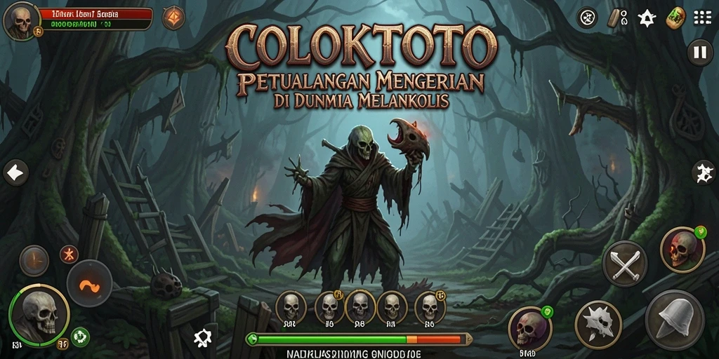 Gameplay COLOKTOTO menampilkan suasana horor yang menakutkan dan mendebarkan.