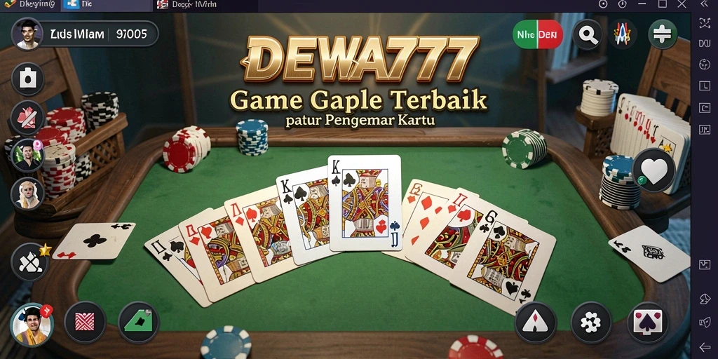 Screenshot gameplay seru DEWA777 saat bermain Gaple.