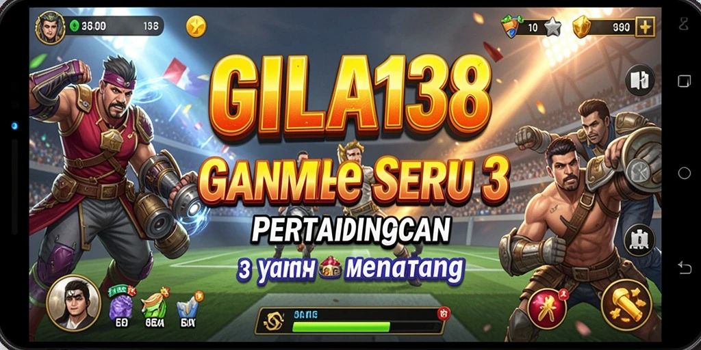 Tampilan gameplay seru GILA138 dengan tantangan Match-3.