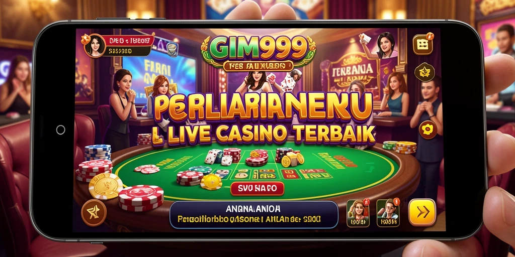 Tampilan gameplay Live Casino GIM999 dengan dealer langsung yang menyenangkan.