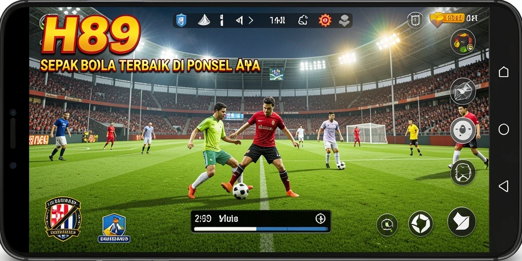 Tampilan gameplay H89 yang menakjubkan saat bermain sepak bola.