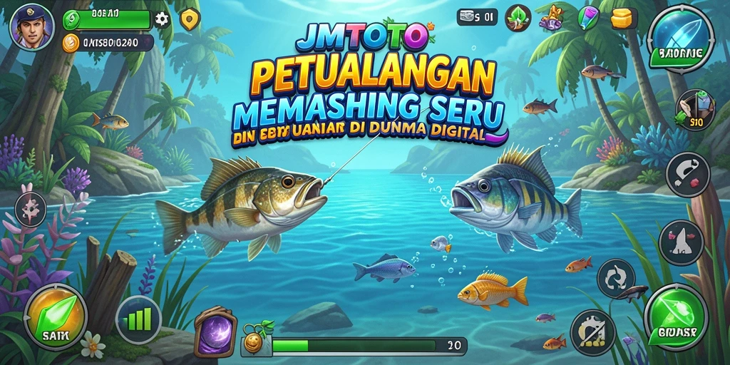 Tampilan gameplay JMTOTO dengan aksi memancing yang seru.