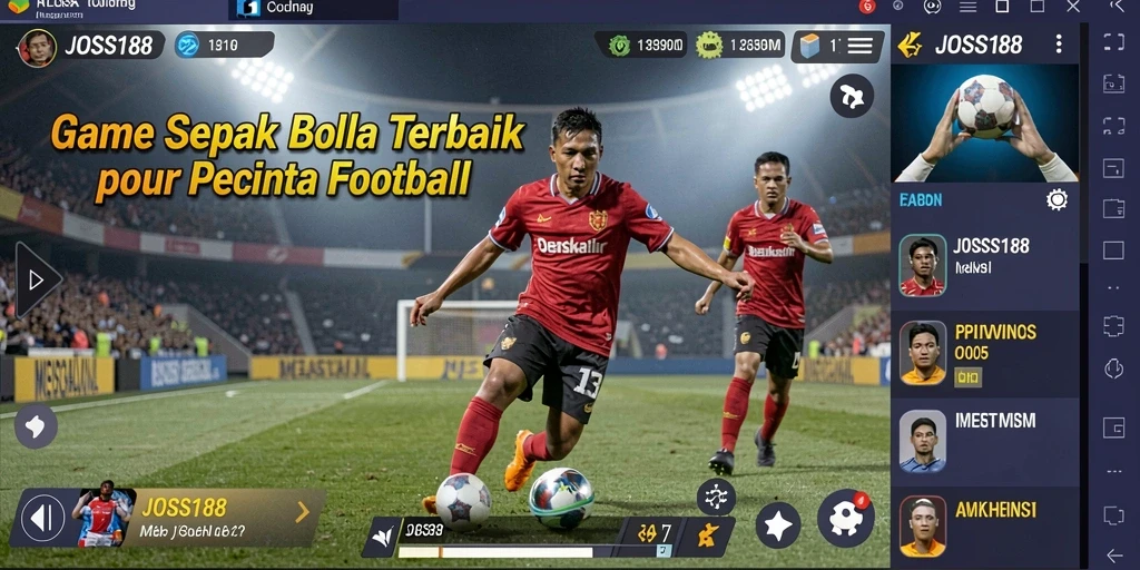 Gameplay seru dengan strategi sepak bola yang mendebarkan.