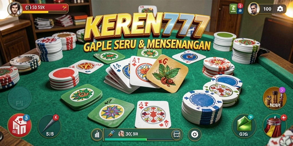 Gameplay seru Gaple di KEREN777 dengan grafis menarik.