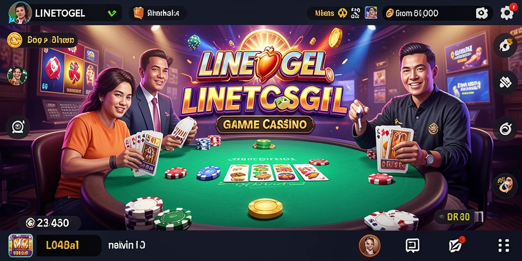 Tampilan gameplay LINETOGEL yang menarik dan interaktif dengan dealer langsung.