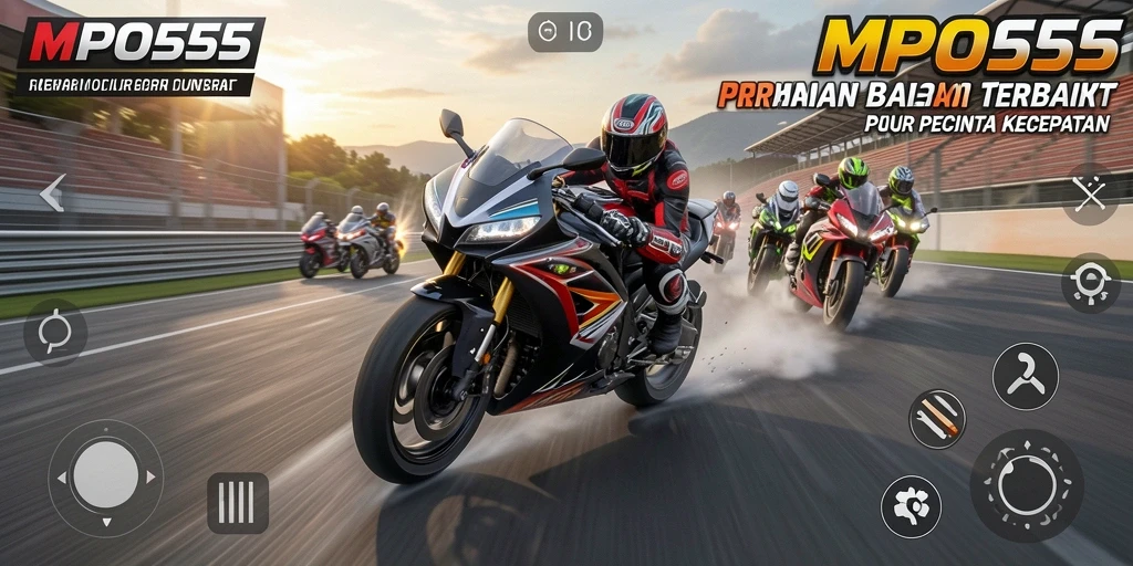 Tampilan mendebarkan gameplay balap motor di MPO555.
