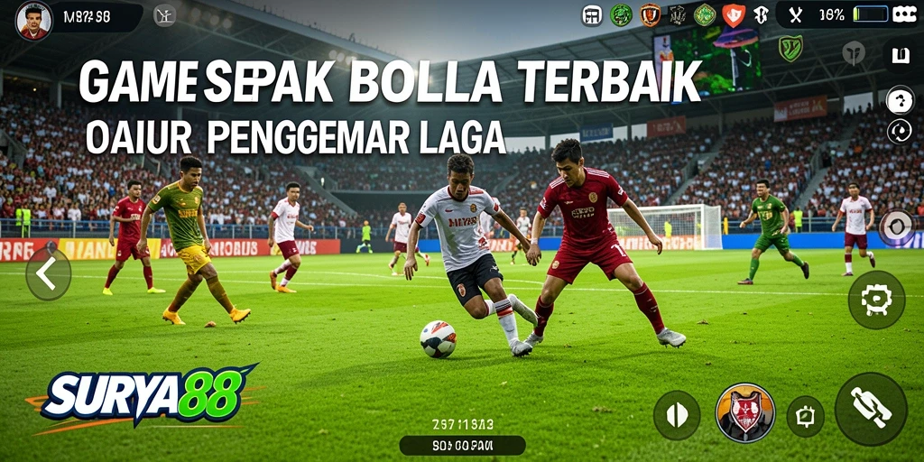 Tangkapan layar SURYA88 menampilkan momen seru dalam permainan sepak bola.