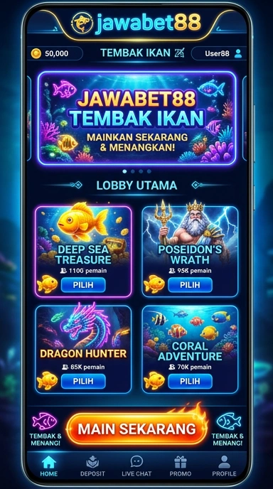 Tampilan antarmuka jawabet88 yang intuitif dan ramah pengguna.
